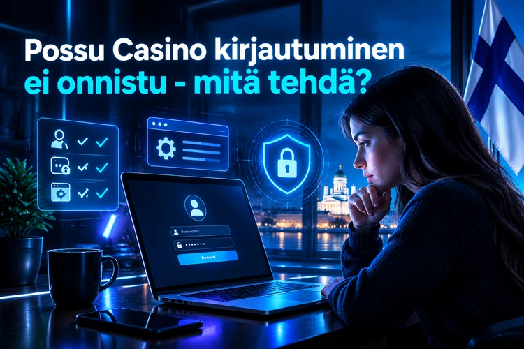 Possu Casino kirjautuminen mobiilissa